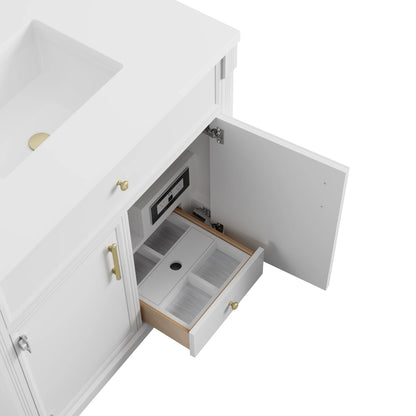 Renovate for Less Atlanta Bellshire 36" Single Vanity Cabinet, Bright White, view 8