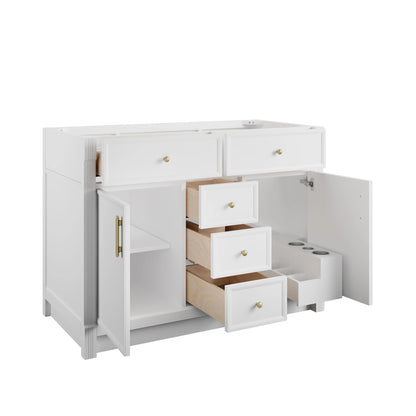 Renovate for Less Atlanta Bellshire 48" Single Vanity Cabinet, Bright White, view 3