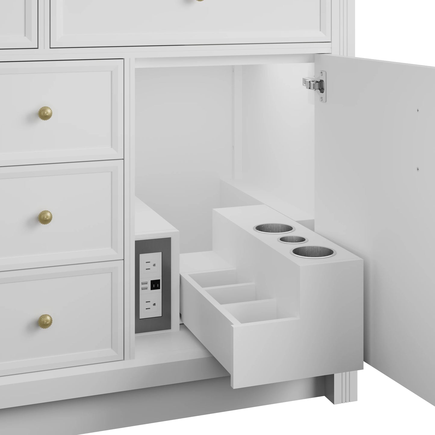 Renovate for Less Atlanta Bellshire 48" Single Vanity Cabinet, Bright White, view 7