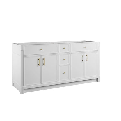 Renovate for Less Atlanta Bellshire 72" Double Vanity Cabinet, Bright White