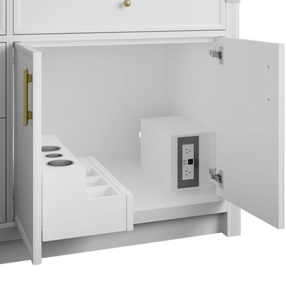 Renovate for Less Atlanta Bellshire 72" Double Vanity Cabinet, Bright White, view 7