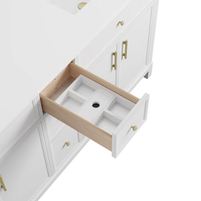 Renovate for Less Atlanta Bellshire 72" Double Vanity Cabinet, Bright White, view 8