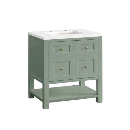 Breckenridge 30" Single Vanity Cabinet, Smokey Celadon, view 8