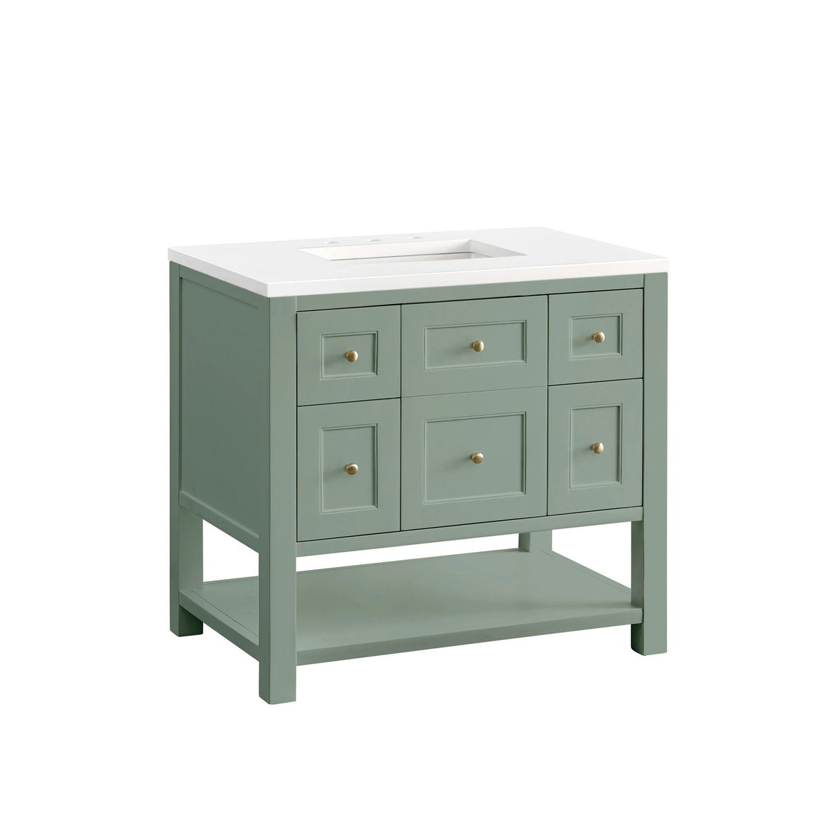 Breckenridge 36" Single Vanity Cabinet, Smokey Celadon, view 8