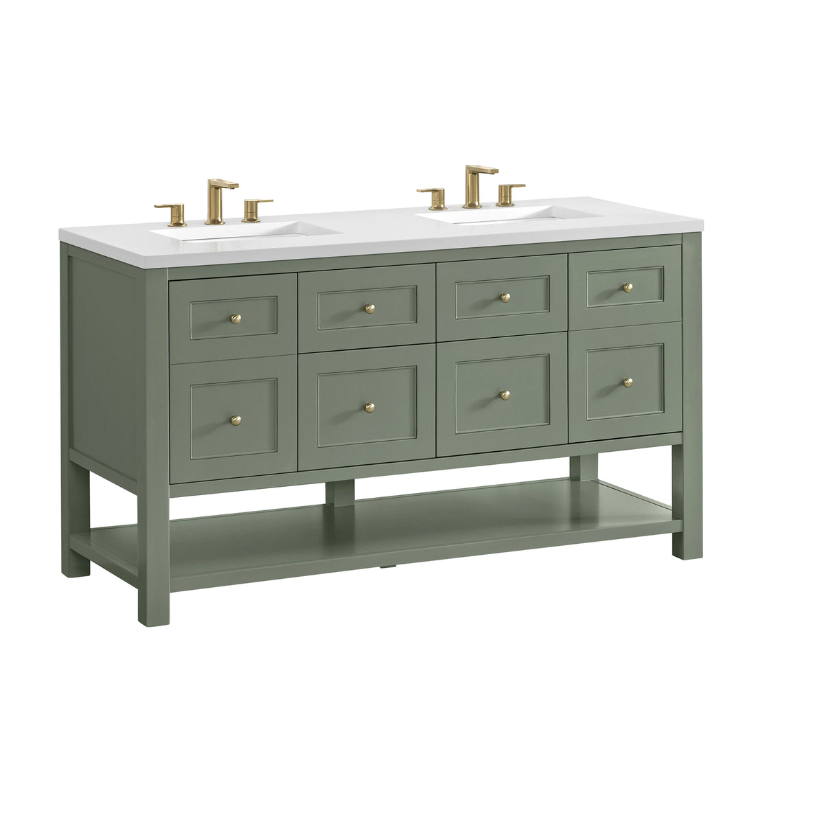 Breckenridge 60" Double Vanity, Smokey Celadon, view 5