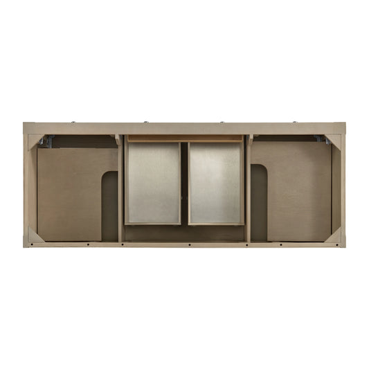 Breckenridge 60" Double Vanity, Whitewashed Oak, view 2