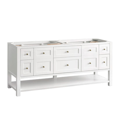 Breckenridge 72" Double Vanity Base Only, Bright White
