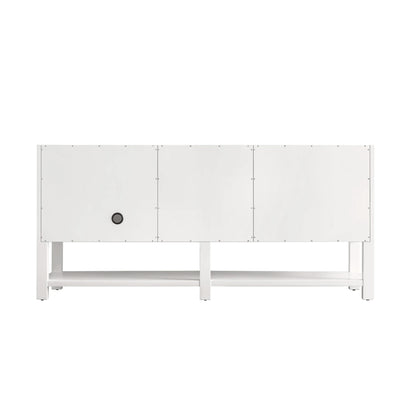 Breckenridge 72" Double Vanity Base Only, Bright White, view 7