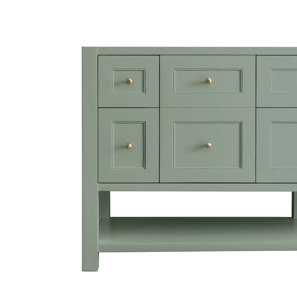 Breckenridge 72" Double Vanity Base Only, Smokey Celadon, view 12