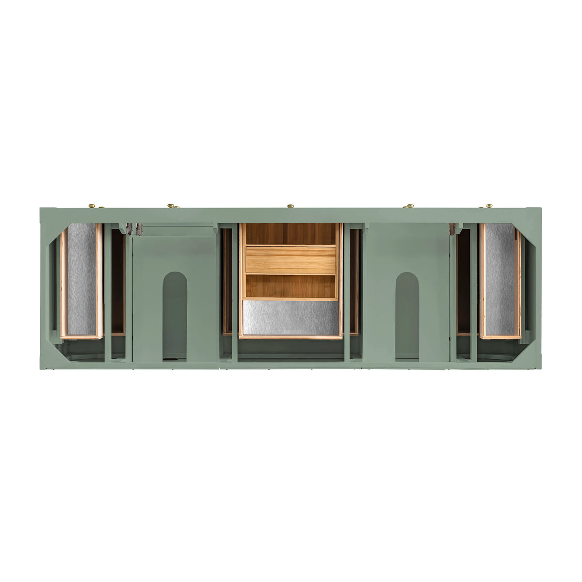 Breckenridge 72" Double Vanity Base Only, Smokey Celadon, view 2