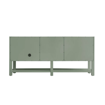 Breckenridge 72" Double Vanity Base Only, Smokey Celadon, view 7