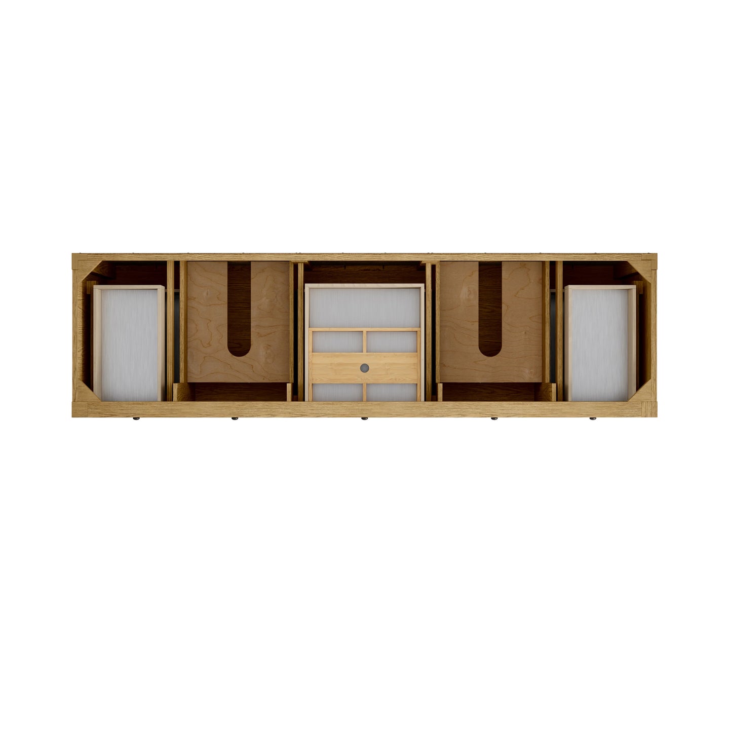 Renovate for Less Atlanta Breckenridge 84" Double Vanity Cabinet, Light Natural Oak, view 2