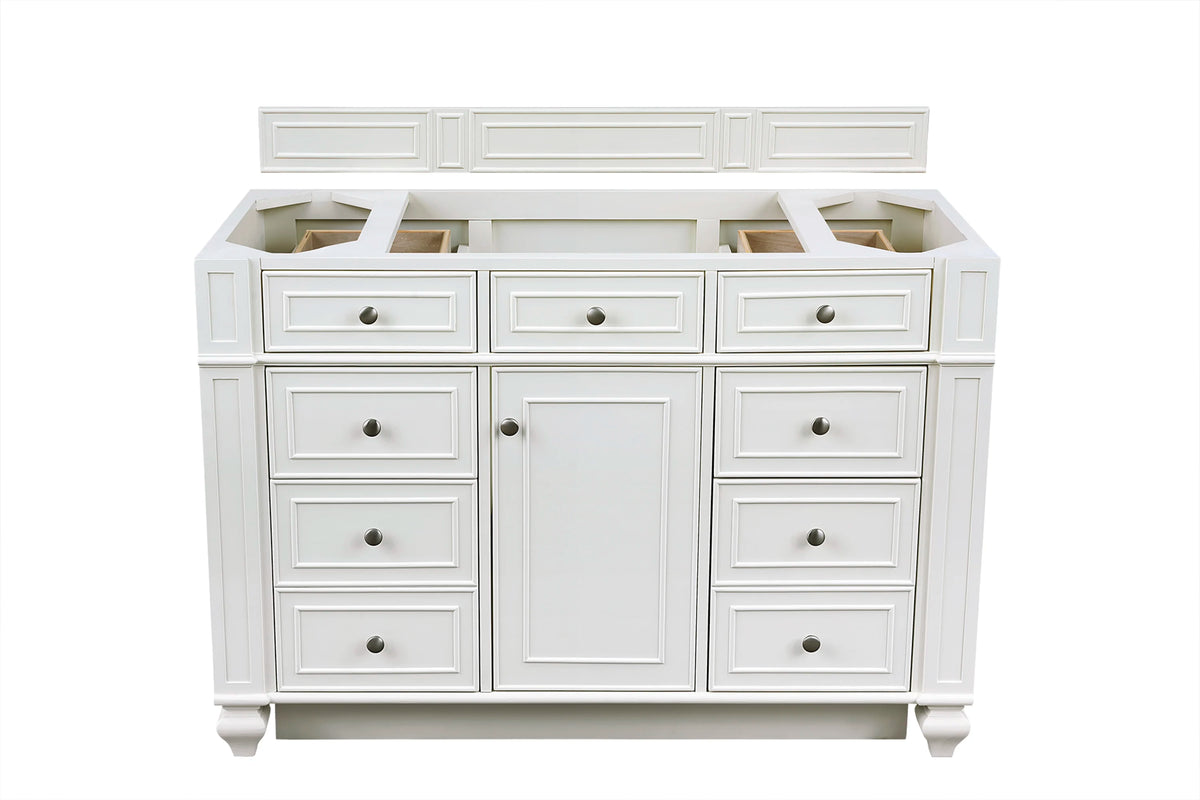 Bristol 48" Single Vanity Cabinet, Bright White