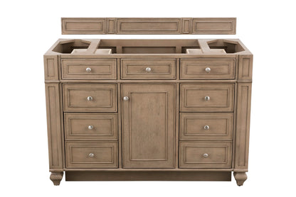 Bristol 48" Single Vanity Cabinet, Whitewashed Walnut