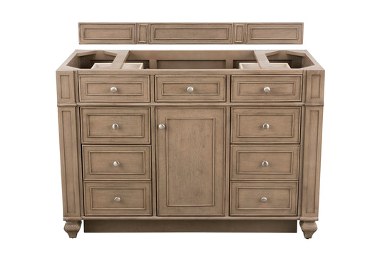 Bristol 48" Single Vanity Cabinet, Whitewashed Walnut