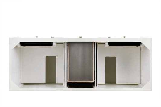 Bristol 60" Double Vanity Cabinet, Bright White, view 2