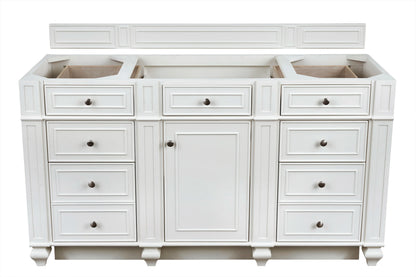 Bristol 60" Single Vanity Cabinet, Bright White