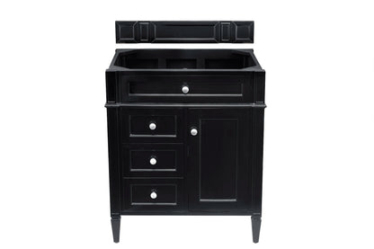 Brittany 30" Single Vanity Cabinet, Black Onyx