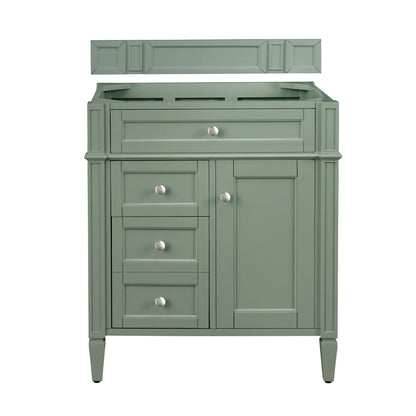 Brittany 30" Single Vanity Cabinet, Smokey Celadon