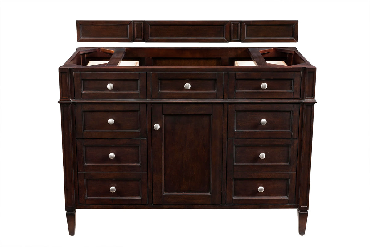 Brittany 48" Single Vanity Cabinet, Burnished Mahogany