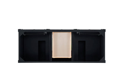 Brittany 60" Double Vanity Cabinet, Black Onyx, view 2