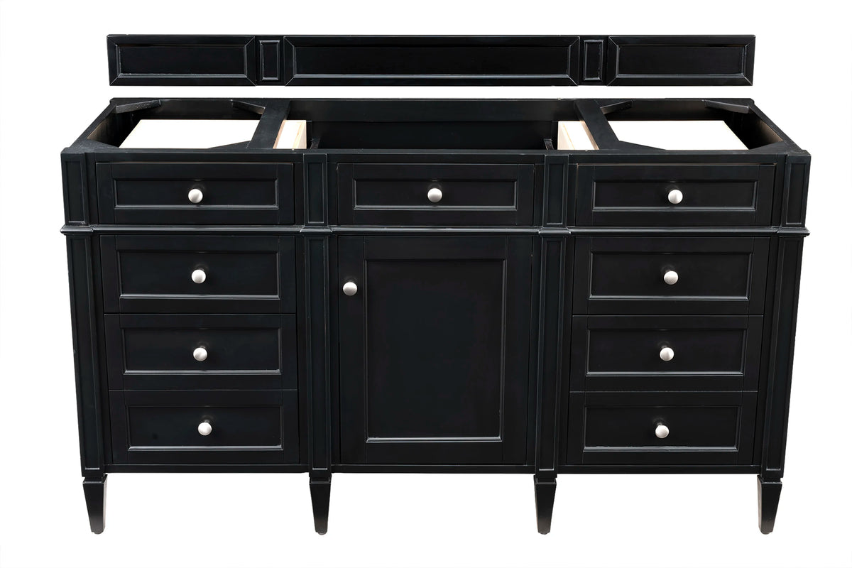 Brittany 60" Single Vanity Cabinet, Black Onyx