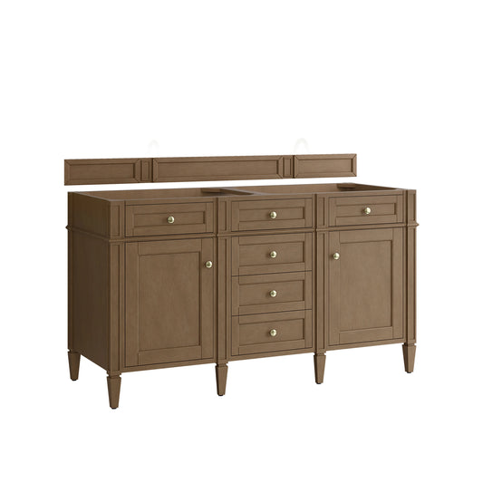 Renovate for Less Atlanta Brittany 60" Double Vanity Cabinet, Pecan