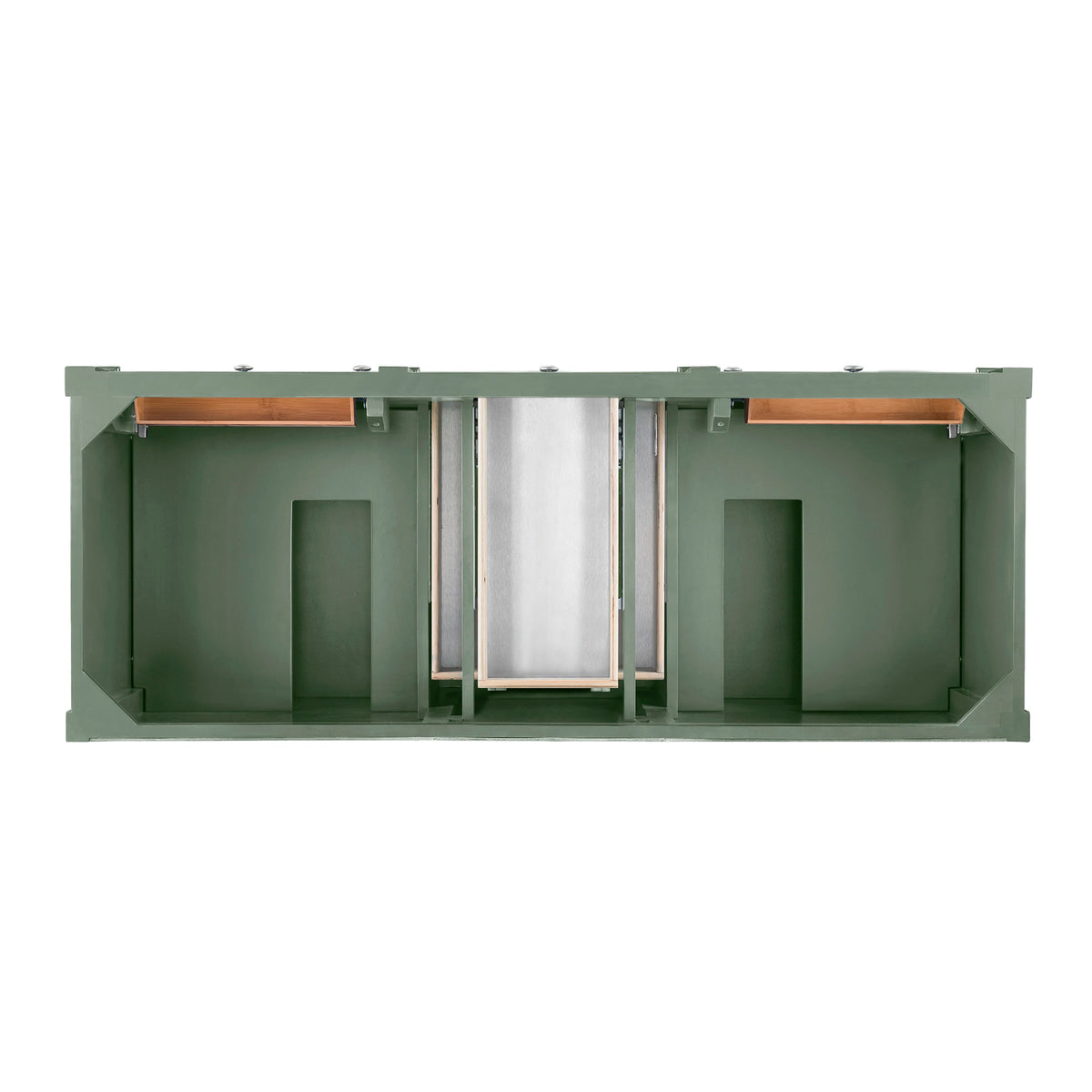 Brittany 60" Double Vanity Cabinet, Smokey Celadon, view 2