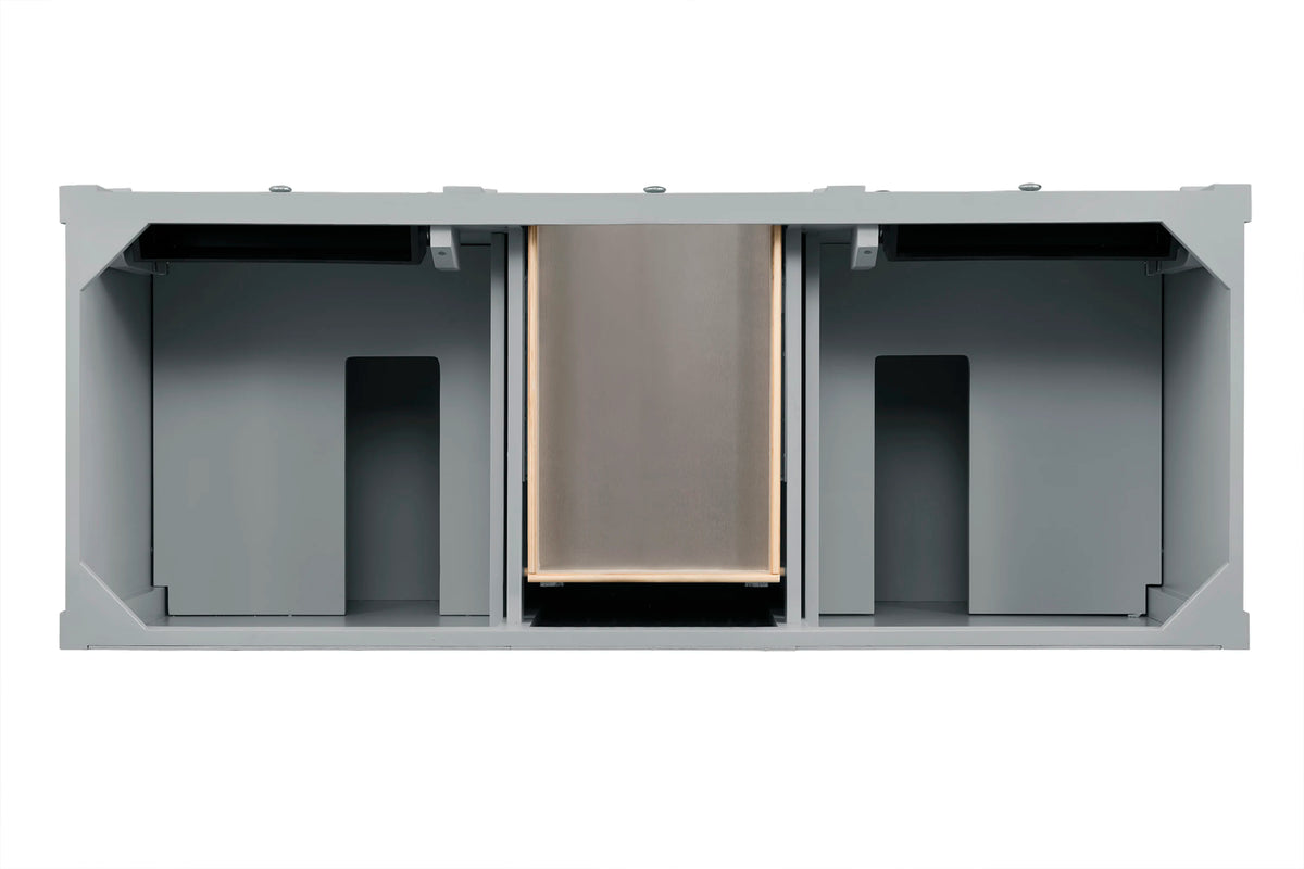 Brittany 60" Double Vanity Cabinet, Urban Gray, view 2