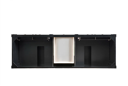 Brittany 72" Double Vanity Cabinet, Black Onyx, view 2