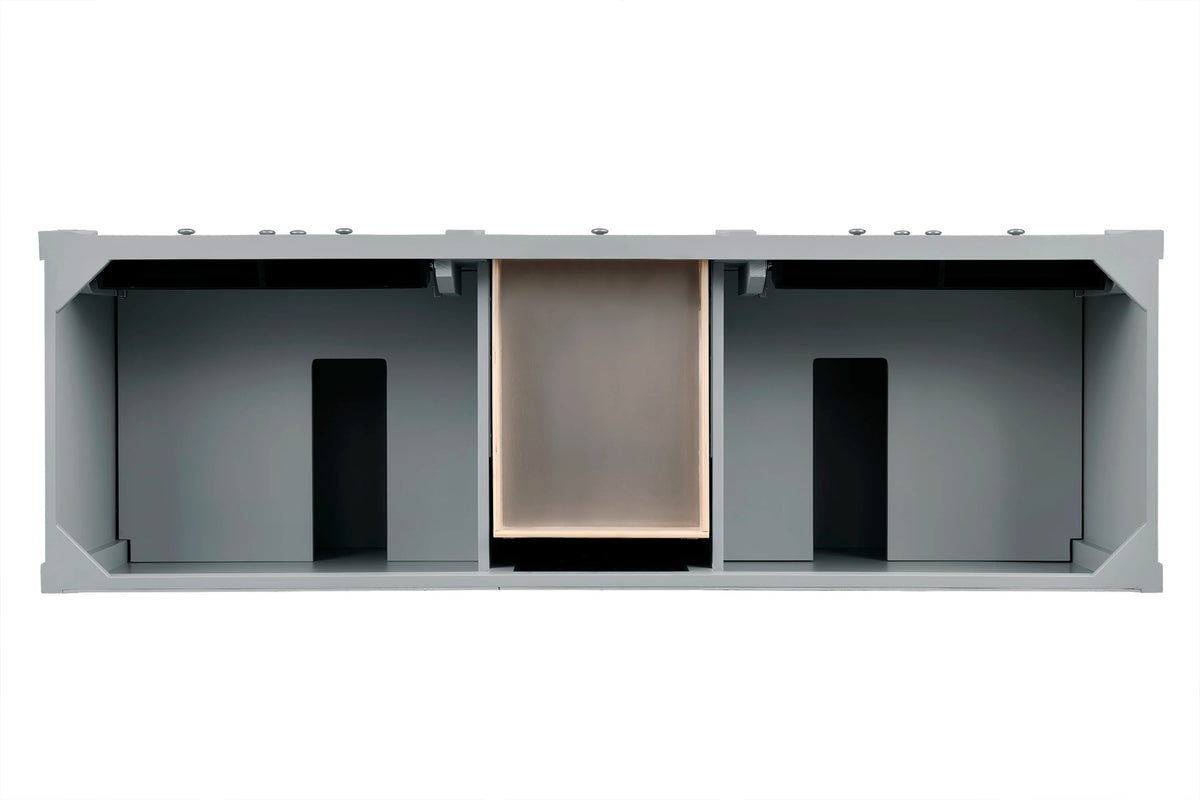 Brittany 72" Double Vanity Cabinet, Urban Gray, view 2