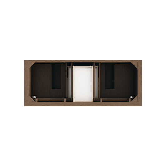 Brookfield 60" Double Vanity, Pecan, view 2