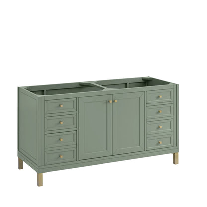Chicago 60" Double Vanity, Smokey Celadon