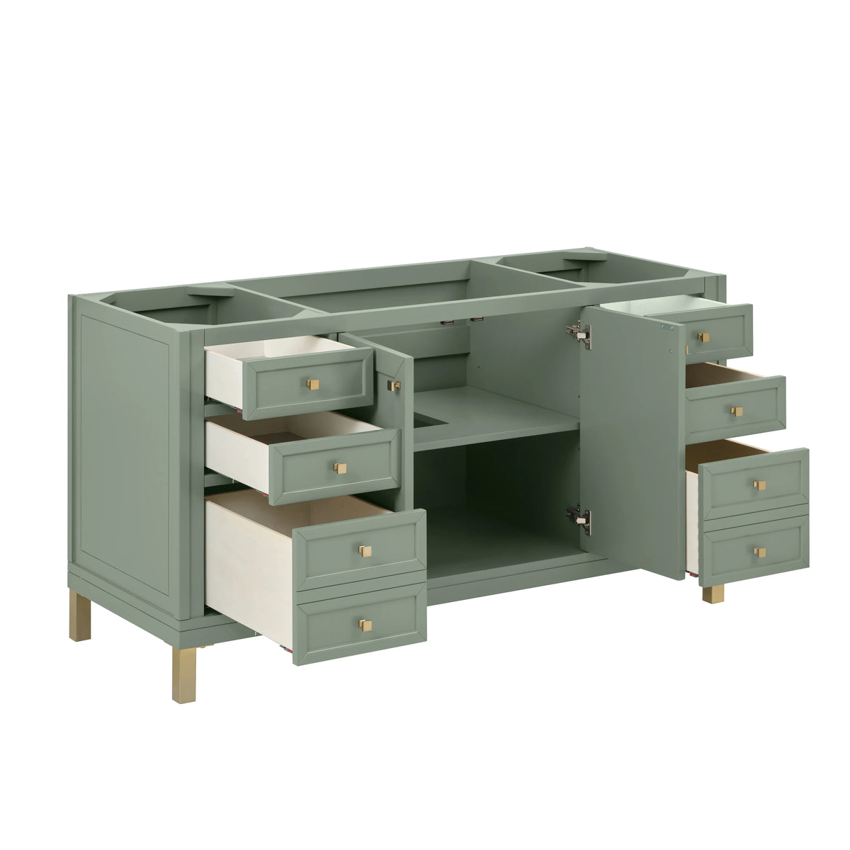 Chicago 60" Single Vanity, Smokey Celadon, view 5