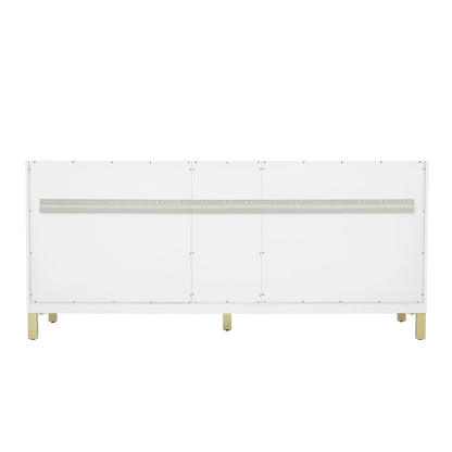 Chicago 72" Double Vanity, Glossy White, view 7
