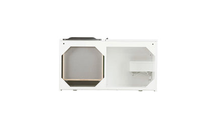 Renovate for Less Atlanta Columbia 36" Single Vanity Cabinet, Glossy White, Brushed Nickel, view 2