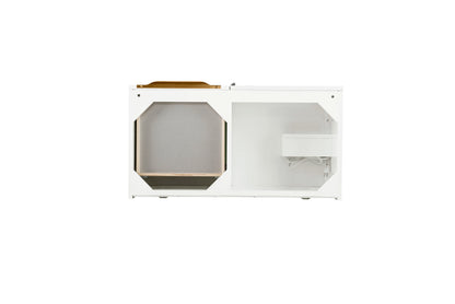 Renovate for Less Atlanta Columbia 36" Single Wall Mount Vanity Cabinet, Glossy White, Radiant Gold, view 2