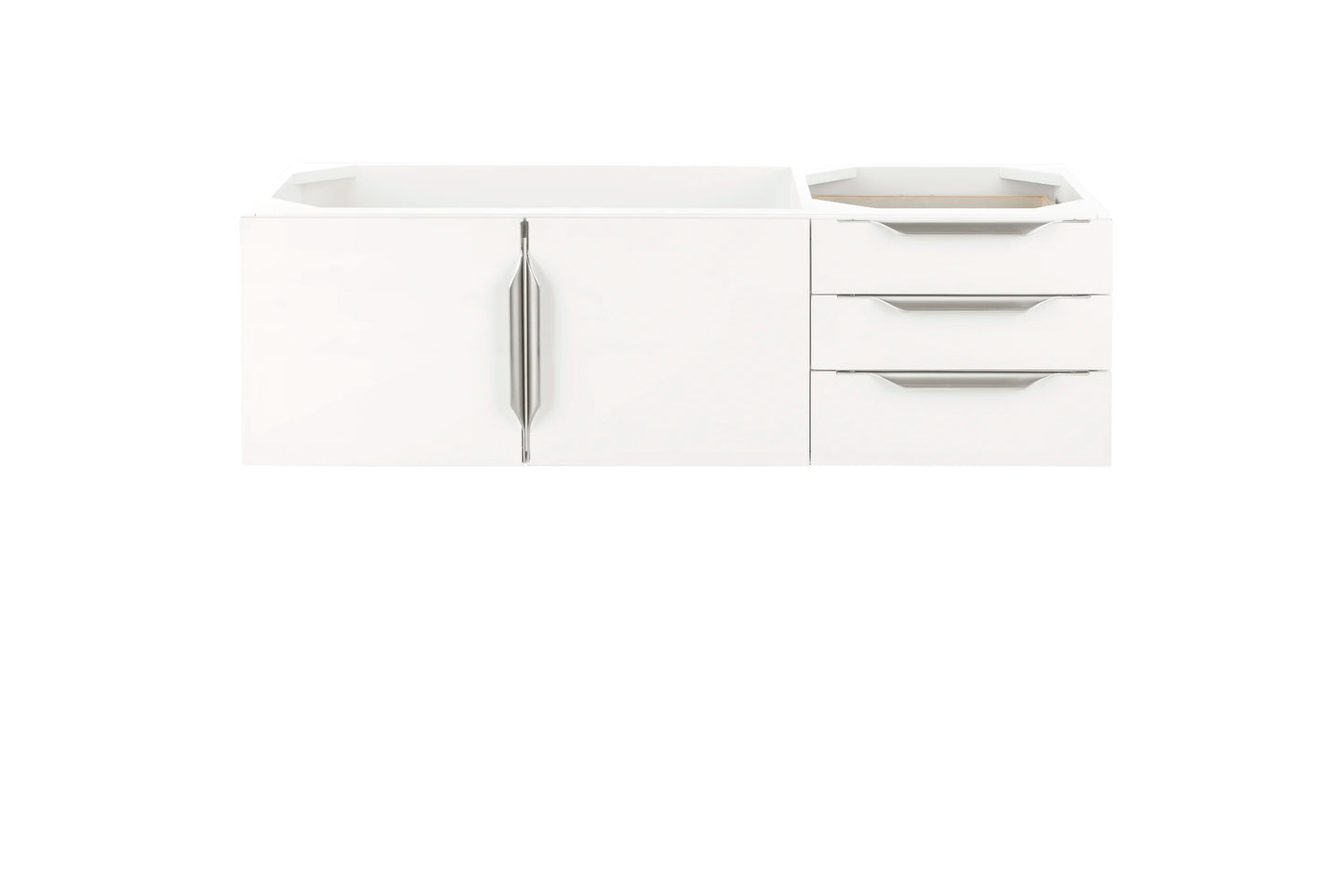 Renovate for Less Atlanta Columbia 48" Single Vanity Cabinet, Glossy White, No Hardware