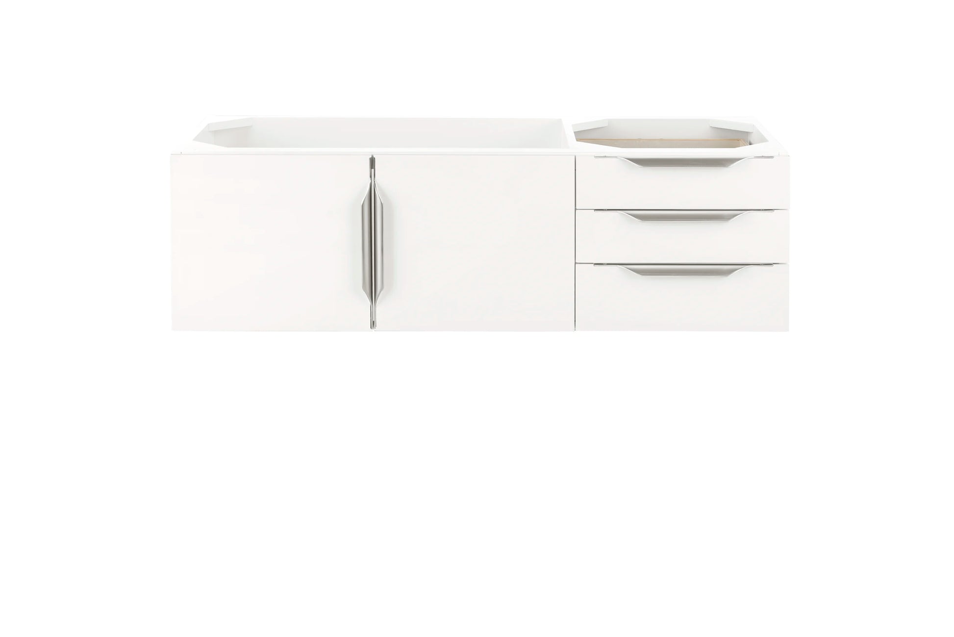 Renovate for Less Atlanta Columbia 48" Single Vanity Cabinet, Glossy White, No Hardware