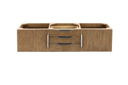 Renovate for Less Atlanta Columbia 59" Double Vanity Cabinet, Latte Oak, No Hardware