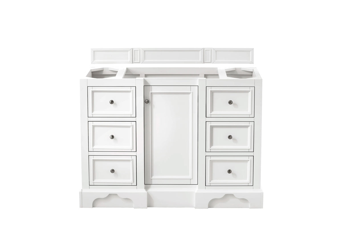 De Soto 48" Single Vanity Cabinet, Bright White