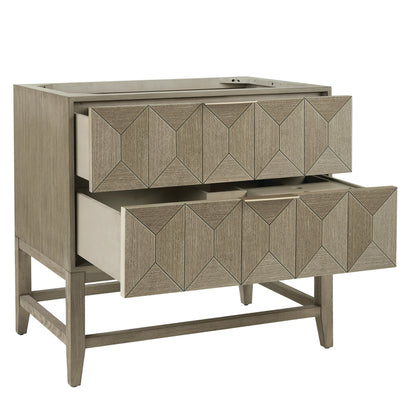 Emmeline 36" Single Vanity Cabinet, Pebble Oak, view 2