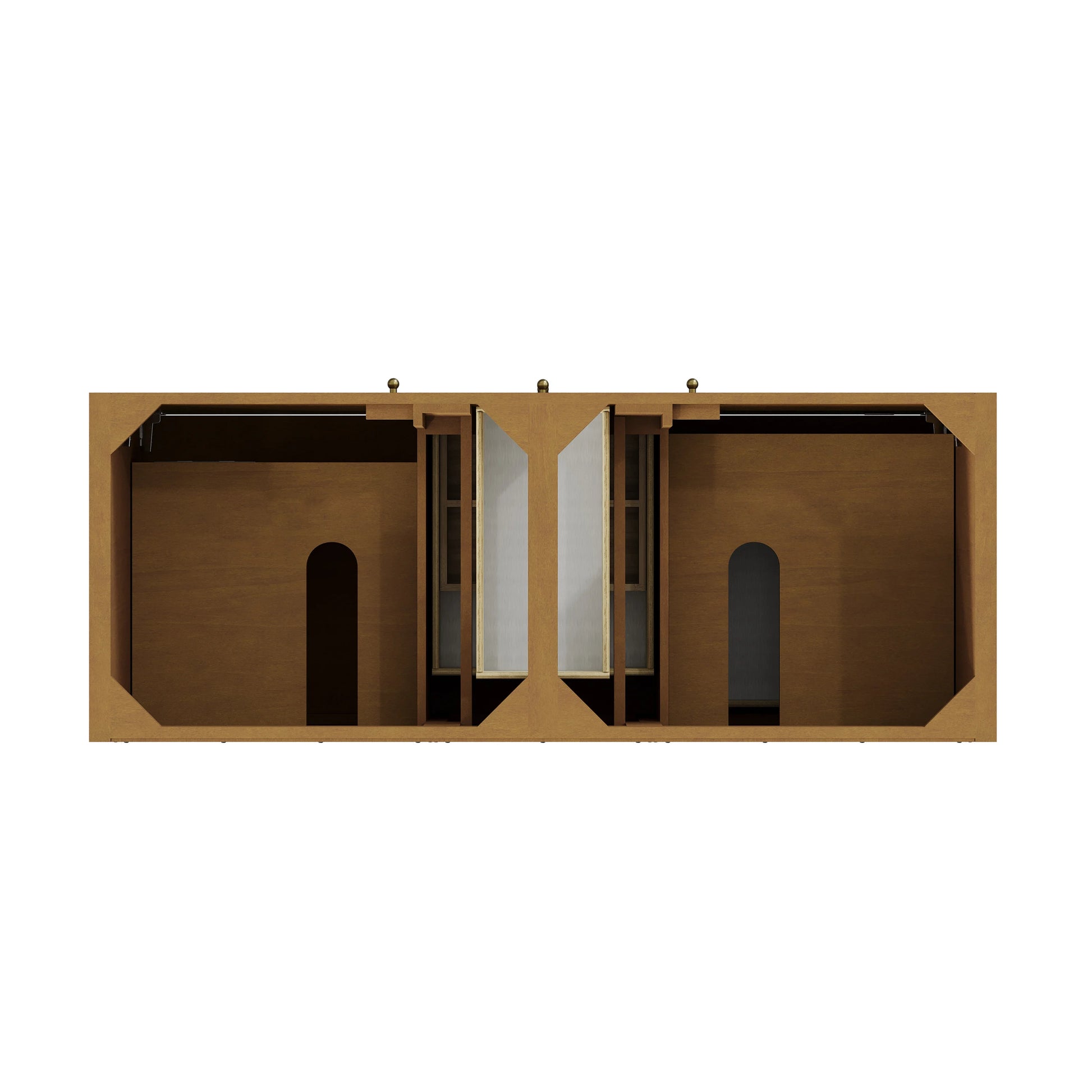Renovate for Less Atlanta Hudson 60" Double Vanity Cabinet, Honey Oak, view 2