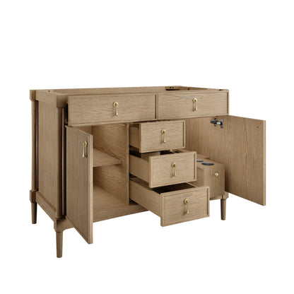 Renovate for Less Atlanta Kinnsden 48" Single Vanity Cabinet, Weathered Oak, view 3
