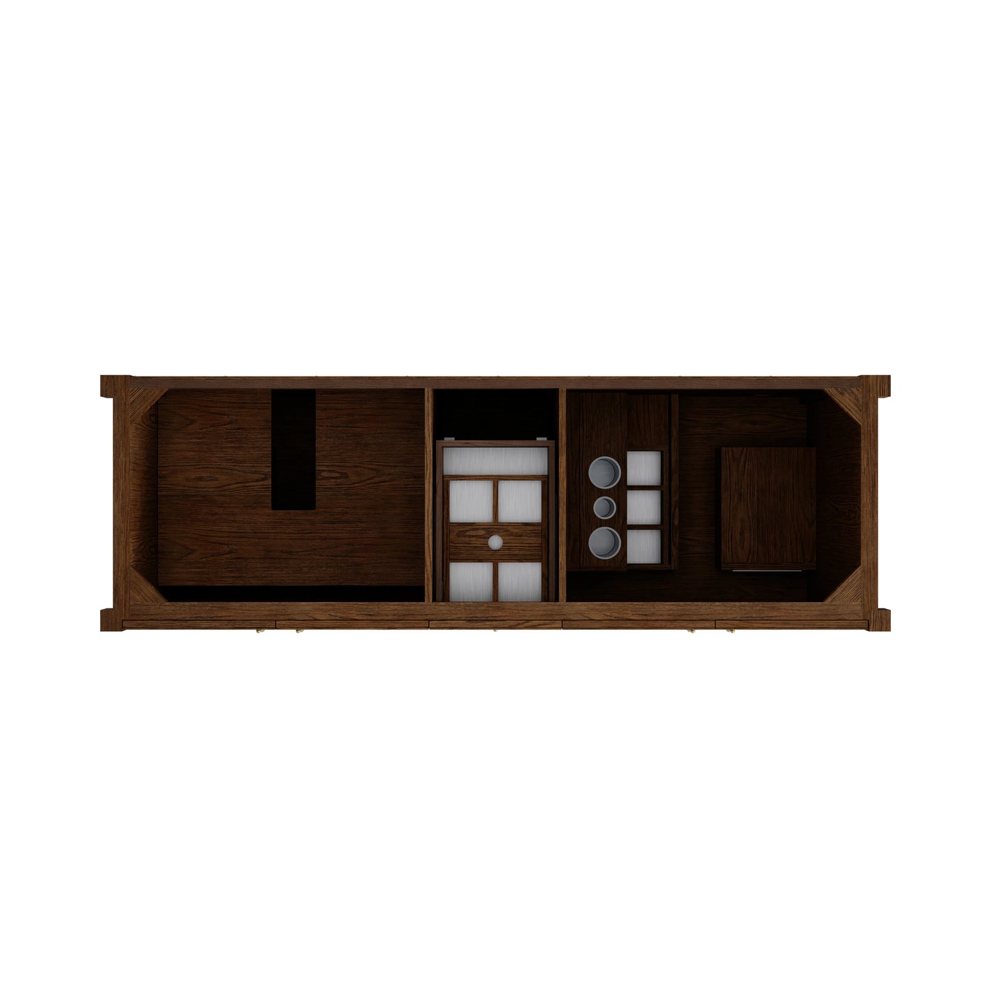 Renovate for Less Atlanta Kinnsden 72" Double Vanity Cabinet, Sable Oak, view 2