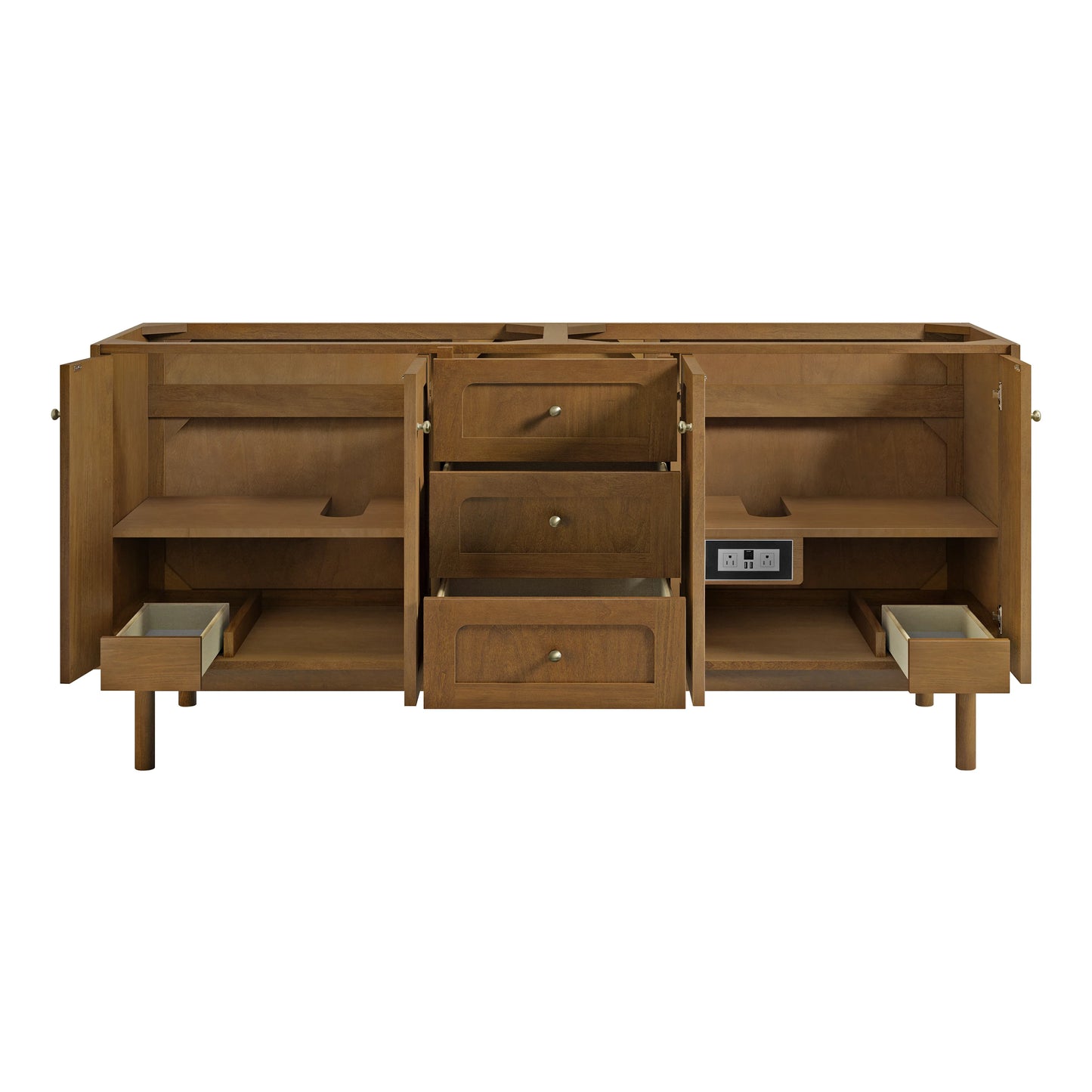 Renovate for Less Atlanta Laurent 72" Double Vanity Cabinet, Honey Oak, view 4