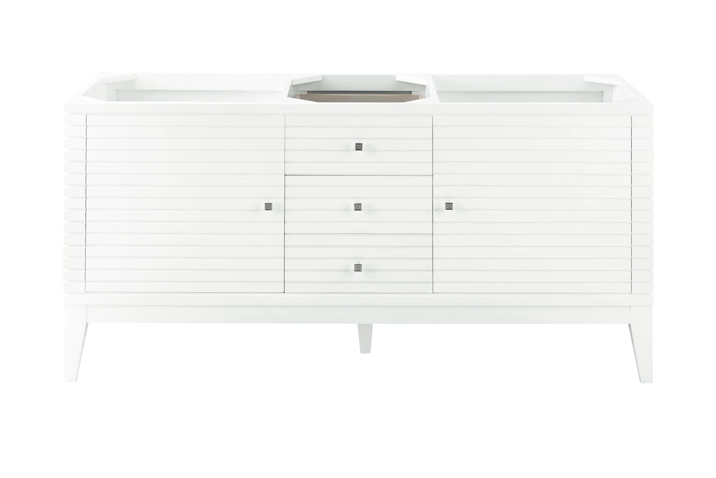 Renovate for Less Atlanta Linear 59" Double Vanity, Glossy White