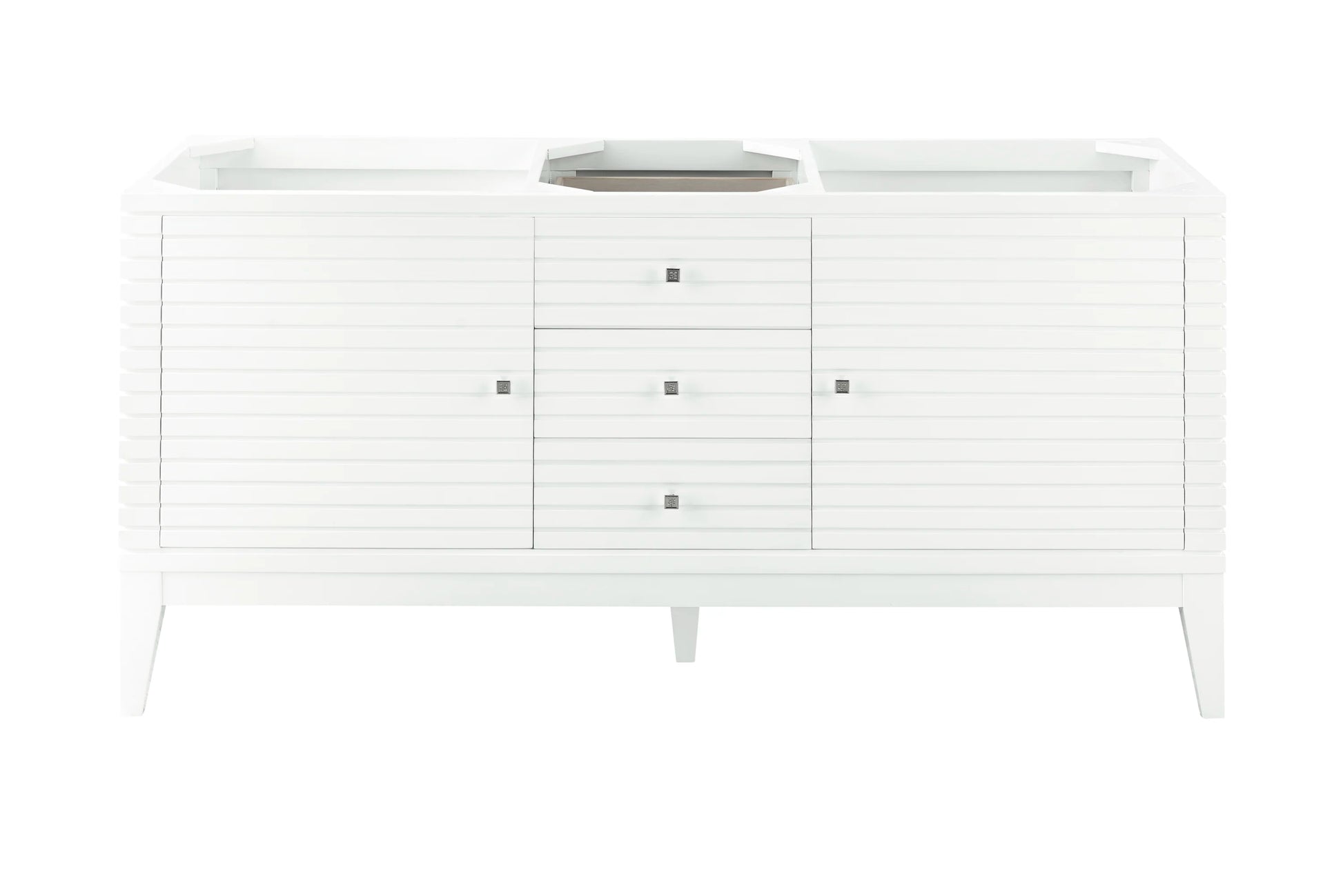 Renovate for Less Atlanta Linear 59" Double Vanity, Glossy White