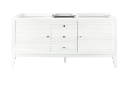 Renovate for Less Atlanta Linear 59" Double Vanity, Glossy White