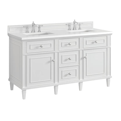 Lorelai 60" Double Vanity, Bright White, view 4